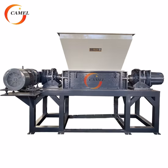 Camel Plastic Industrial Shredder Machine Crushing Plastic Film Waste Trash Can Rubber Tire and Wood Pallet