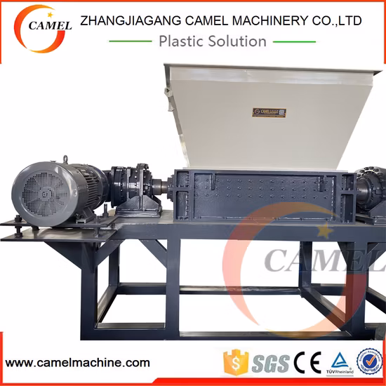 Camel Plastic Industrial Shredder Machine Crushing Plastic Film Waste Trash Can Rubber Tire and Wood Pallet