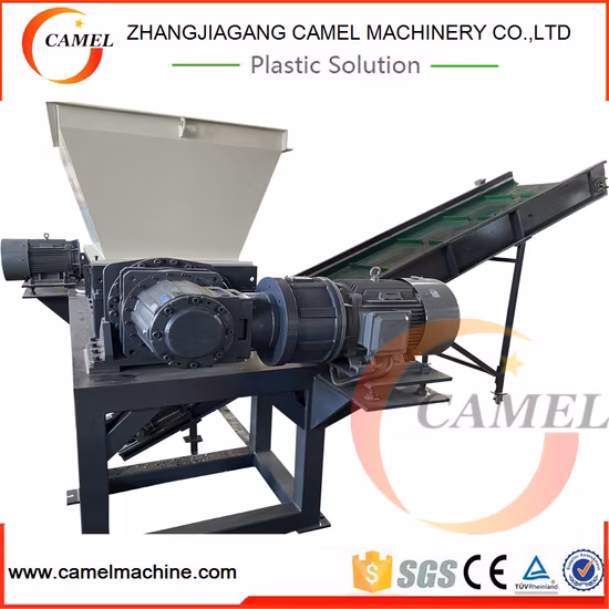 Camel Plastic Industrial Shredder Machine zerkleinert Kunststofffolienabfall, Mülleimer, Gummireifen und Holzpalette